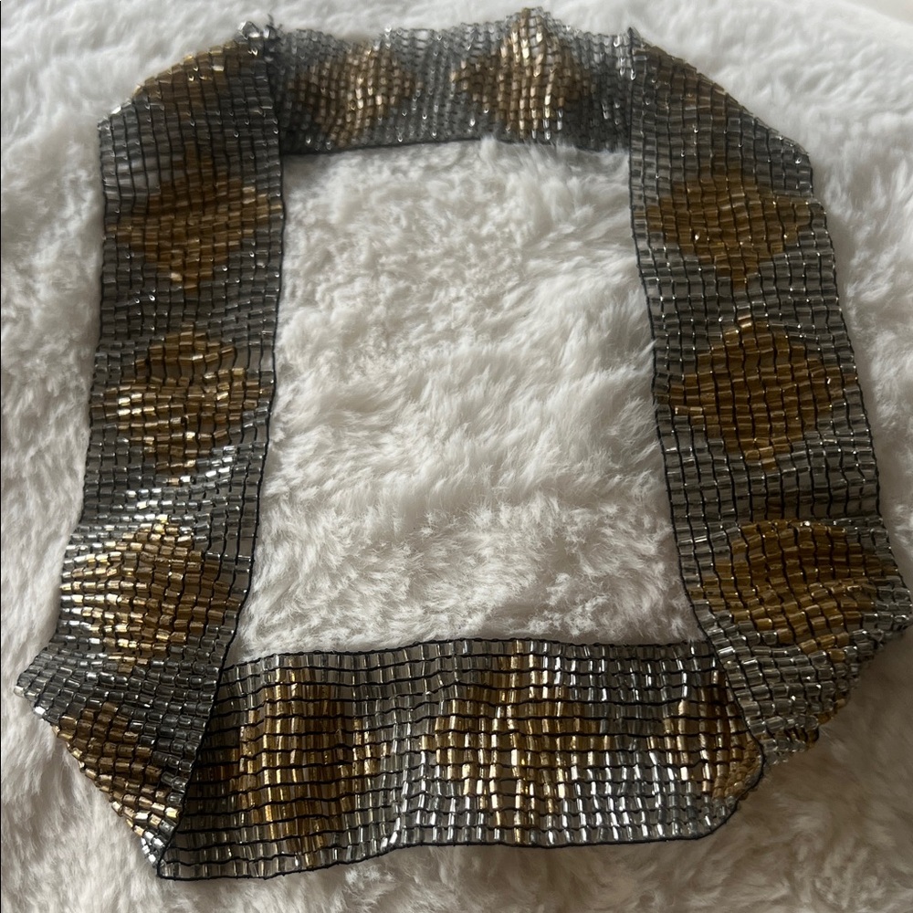 Silver and Gold Mesh Scarf/Headband